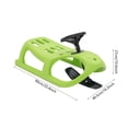 thumbnail image 2 of Green Snow Racer Sled for Kids, Winter Sport Ski Sled Slider Board with Steering Wheel & Footrest, 220 lbs Capacity Snow Sled for Kids, Teenagers, Adult, 2 of 16