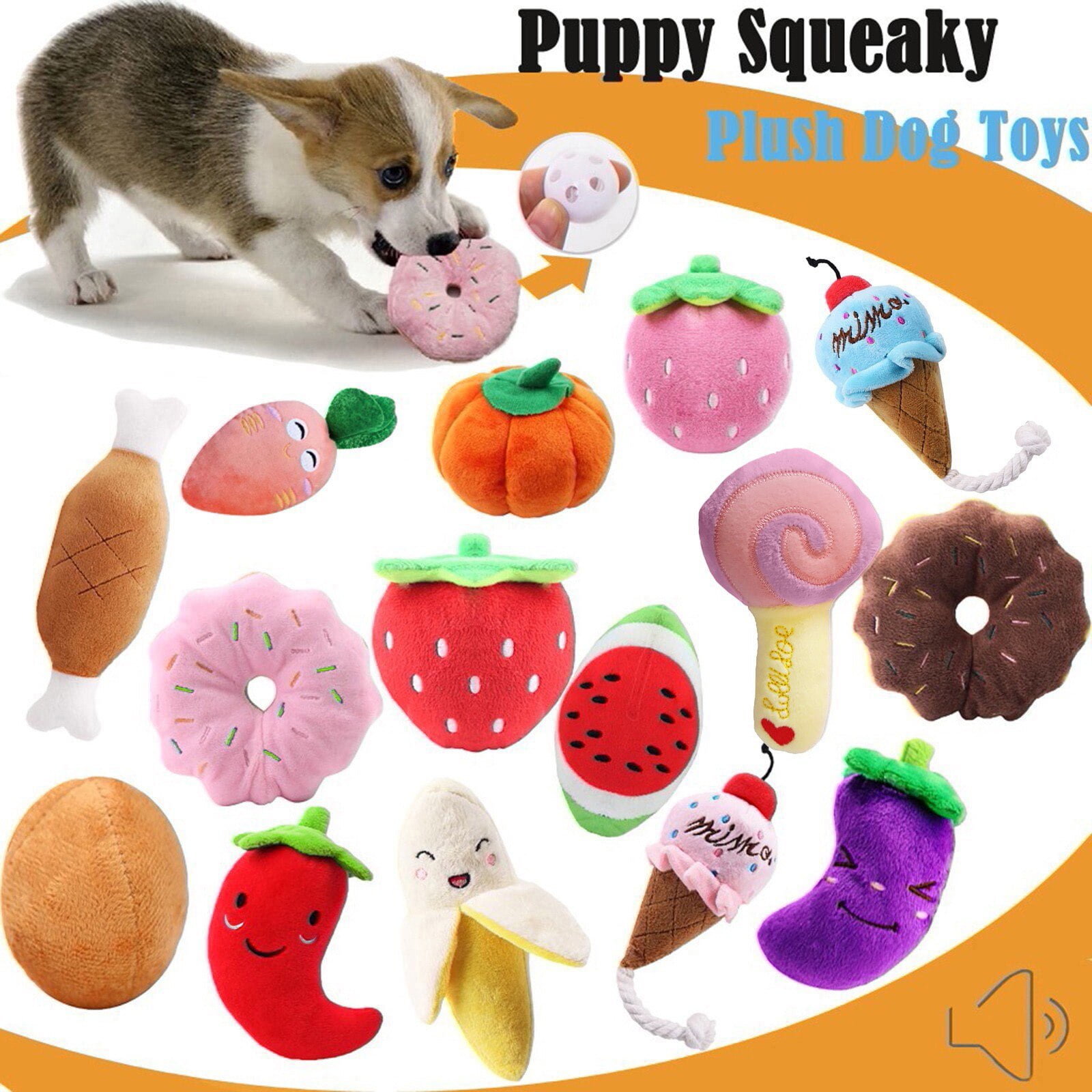 Plush Dog Toy Bite Proof Dog Chew Toy Cat Pet Plush Red Pepper Eggplant Radish A Walmart