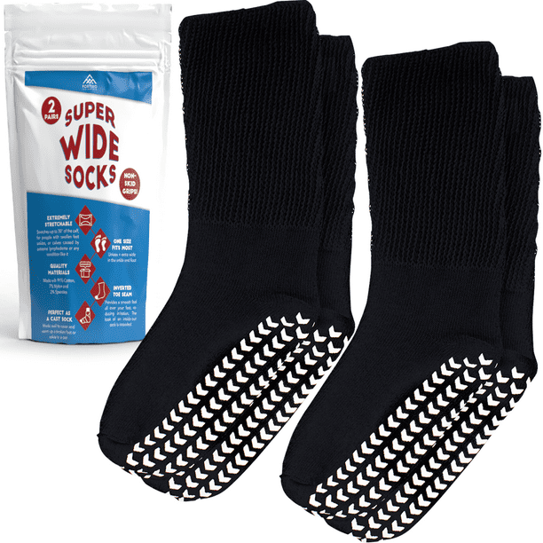 Extra Wide Socks for Feet - Extra Wide Bariatric Socks, Non Slip Cast Sock, Edema