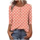 thumbnail image 2 of mfyjkho Tops Para Mujer, Camiseta De Manga 3/4 Con Botones Estampados Para Mujer, Cómoda Y Casual, Holgada Tops De Tallas Grandes Xxxl, 2 of 7