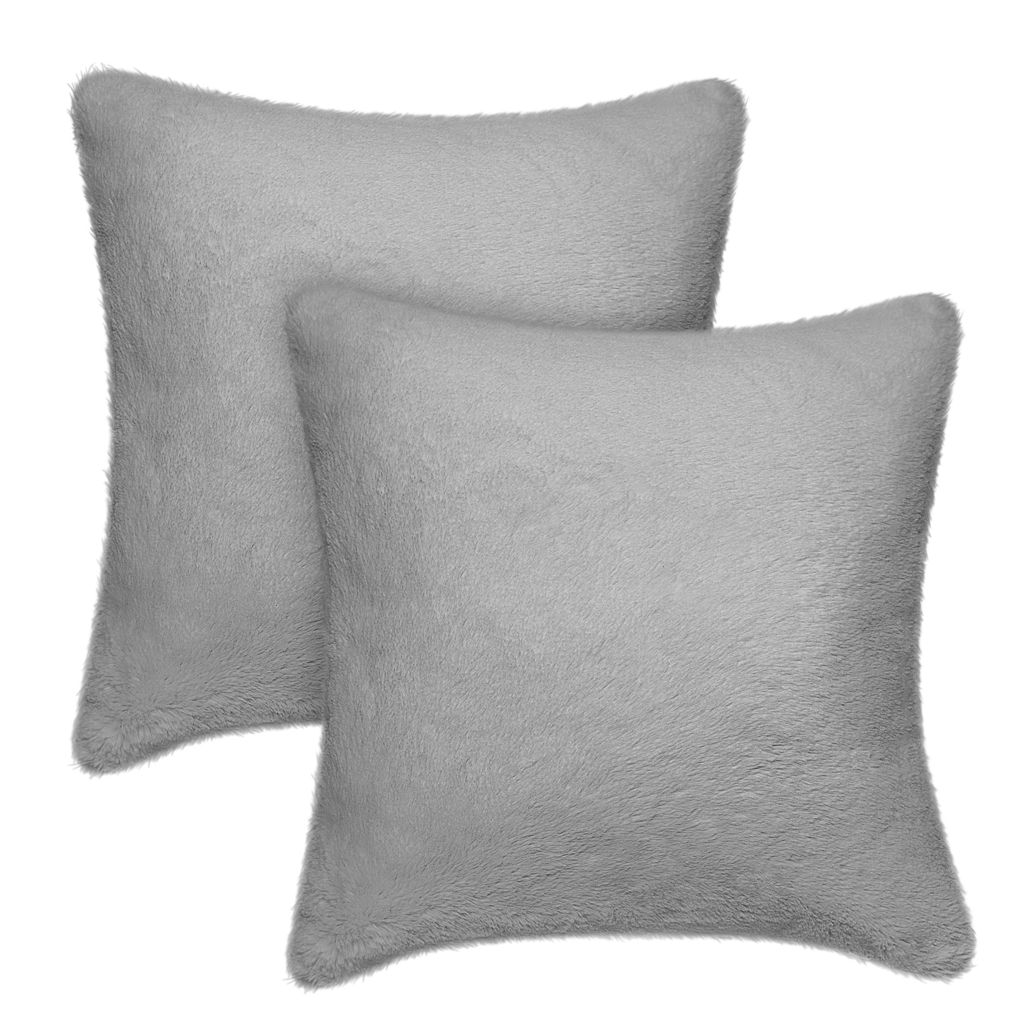 Better Homes & Gardens Faux Rabbit Fur Decorative Throw Pillow, 20" x