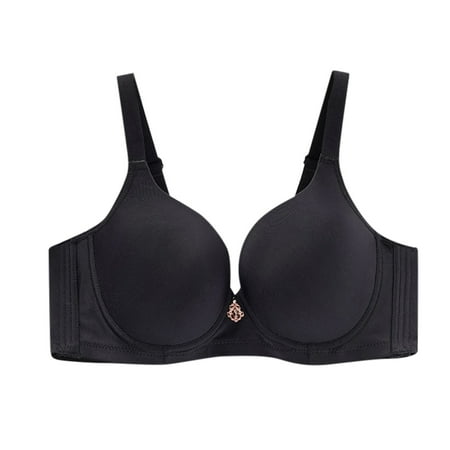 CAICJ98 Lingerie for Women Sexy Naughty Women s Underwire Shaping Bra  Comfort Revolution T-shirt Bra  Front-close Bra 36 Black