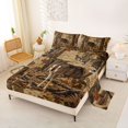 thumbnail image 2 of Manfei Woodland Elk Bed Sheets,Golden Leaves Full Size Sheets,4 Pieces,1 Flat Sheet, 1 Fitted Sheet and 2 Pillowcases, 2 of 6