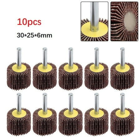

10 Pcs 30mm Flap Wheels 80Grit Sanding Disc Grinding Mini Drill Polishing Wheel