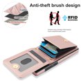thumbnail image 2 of Crossbody Wallet Case for Samsung Galaxy Note 20, Purse Magnetic Clasp RFID Blocking Card Holder, PU Leather Flip Kickstand Shockproof Protective Cover for Galaxy Note 20, Rosegold, 2 of 8