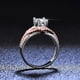 thumbnail image 2 of Anillo de diamantes Mosang para mujer, anillo de plata, oro, exagerado, dos colores, anillo de diamantes, 2 of 4