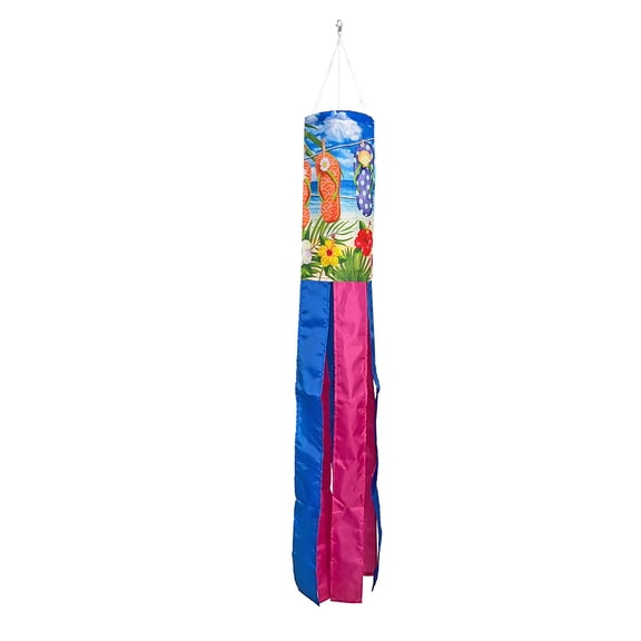Briarwood Lane Summer Hanging Flip Flops Windsock Wind Twister 40x6 For Summer Wind Spinner