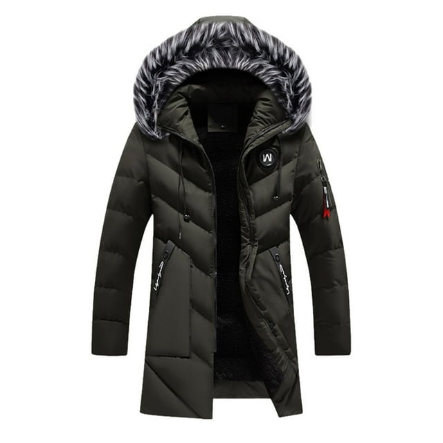 Gibobby Chamarra hombre casual chamarra acolchado para hombre, Cálida y Plegable, Ajuste Holgado para Invierno(Verdemilitary,XG)