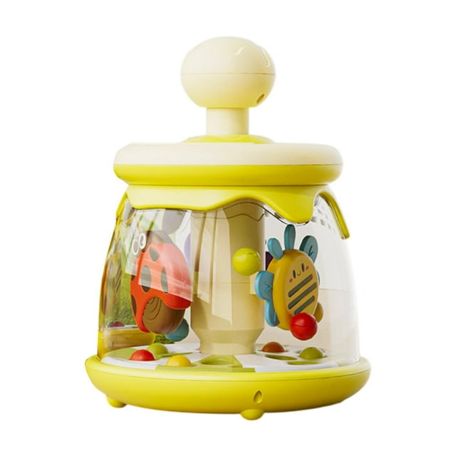 Press Carousel Toy Actividad sensorial de juguete Coordinación de la mano del ojo Aprendizaje juguete educativo para niños 0-1 años verde