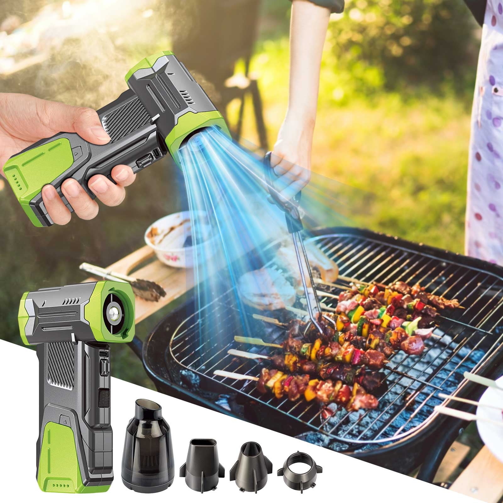 High Speed Handheld Fan Blower, Cordless Air Duster with Multiple Wind Speeds Long Battery Life Portable Cleaner, Electric Air Blower for Car Cleaning Camping Outdoor