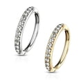 thumbnail image 2 of Bendable Hoop Rings For Ear Cartilage, Nose 14 Kt Gold CZ Paved, 2 of 3