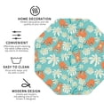 thumbnail image 3 of Honeii Cute Sloth on Floral Tree print Leather Coaster Set of 4, ideal for safeguarding your furniture from drinks spills and effortless cleanup-Octagon, 3 of 6