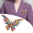 thumbnail image 3 of Broche de mariposa con de imitación exquisitos Clips para bufanda Zulema Broche, 3 of 8