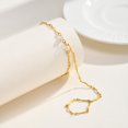 thumbnail image 4 of VNOX Gold Tone Stainless Steel Faux Pearl Hand Chain Bracelet for Women, Party Gift Jewelry, 4 of 6