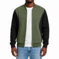 thumbnail image 4 of Mens Lightweight Jacket Casual Bomber Jacket Color Block Varsity Coat Full Zip Fall Winter Spring Jacket, 4 of 5