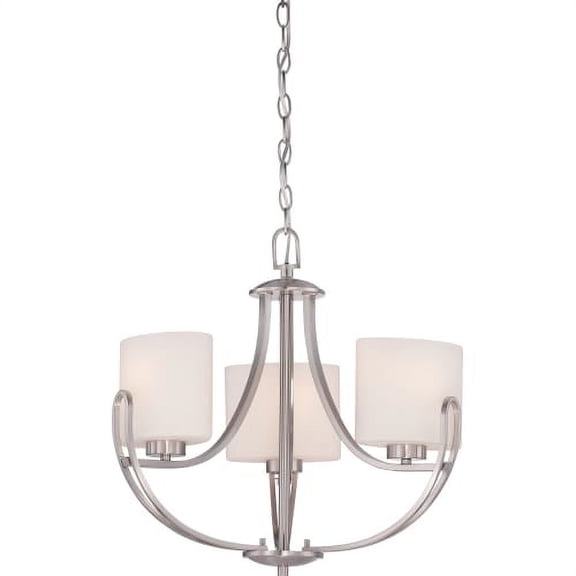 Traditional Chandelier in Brushed Nickel Finish