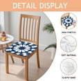 thumbnail image 2 of Blue Tie Dye Star Pattern Seat Covers for Dining Room Chairs Set Of 4,Stretch Printed Washable Chair Seat Cover with Elastic Ties and Button,Removable Waterproof Couch Cushion Covers, 2 of 6