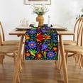 thumbnail image 2 of Tookss Linen Mexican Fiesta Table Runner Tablecloth For Home Dining Room Kitchen Table Decoration (33 x 180cm ), 2 of 9