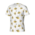 thumbnail image 5 of Vsdgher Bee Print Men's Dry Fit Mesh Athletic Shirts Moisture Wicking Tennis T-Shirt Tops, 5 of 9