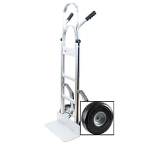 NK HTA-14 (W/ PT-007) Heavy Duty PT-007 Aluminum Hand Truck, Stair Climber, Fully Assembled without Wheels, Flat Free Wheels