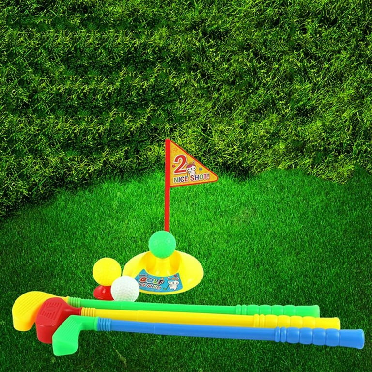 SANWOOD Mini Golf Set Children Kids Outdoor Sports Games Toys Multicolor  Plastic Mini Golf Club Set