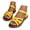 Yellow, variant on IUJSOY Gladiator Sandals for Women 2025 Strappy Crisscross Open Toe Slingback Flats Beach Shoes