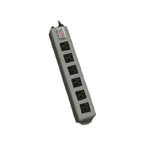 TRIPP LITE UL24RA-15 Outlet Strip,15A,6 Outlet,15 ft,Gray