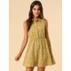 thumbnail image 3 of Día de San Patricio Vestido Sin Mangas Con Cinturón Estampado Por Encima De La Rodilla Con Media Tapeta Para Mujer Amarillo S, 3 of 6
