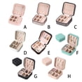 thumbnail image 3 of Qarigey Caja de almacenamiento de joyas con cremallera de gran capacidad, estuche de exhibición de cuero PU, organizador para fiesta de boda, anillo, Ropa, zapatos y accesorios Miscelánea Negro luz Qarigey AP011996-03, 3 of 6