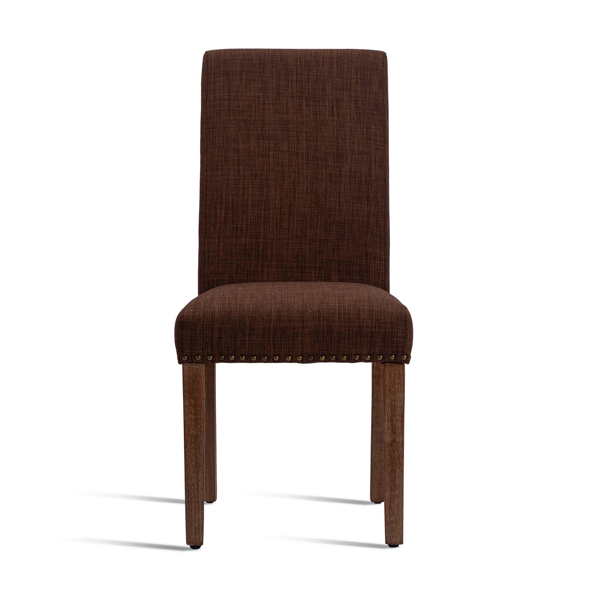 Dining Chairs Set of 2 Fabric Dining Chairs with Nailhead for Home,Brown