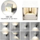 thumbnail image 2 of Paquete de 2 luces de pared para interior/exterior, regulable IP65, resistente al agua, LED, lámpara de pared, diseño de lámpara de arriba abajo, 3000 K, blanco cálido, apliques de pared para sala de estar, dormitorio, camino (blanco-12 W) brillar Electrónica, 2 of 5