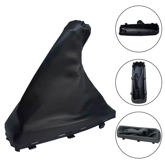 Sophisticated Look With Black Leather Parking Handbrake Gaiter For Vehicles