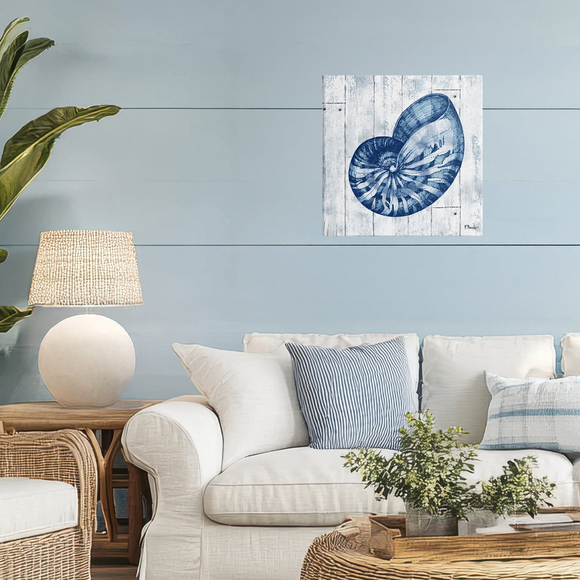 Stupell Industries Coastal Timberland Nautilus Canvas Wall Art, design by Paul Brent
