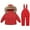 Red, variant on Kid's Baby One Piece Snowsuits Boys Girls Fashion Solid Color Down Jackets Keep Thickening Warm Outdoor Coat Jumpsuit Set