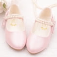 thumbnail image 3 of Zapatos de cuero blancos para niñas de primavera y otoño, zapatos planos blancos para niñas, uniforme escolar para niñas, zapatos de vestir para fotografía, perla, 3 of 6