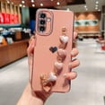 thumbnail image 3 of Phone Case for Samsung Galaxy A24 4g 6.5" with Elegant Heart Bracelet Strap Luxury Plating Cute Love Heart Cover with Hand Chain for Women Camera Protection Soft Shockproof Bumper (Pink), 3 of 11