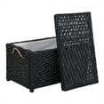 thumbnail image 5 of happimess Jacob 31.5" Hand-Woven Wicker Storage Trunk, Distressed Black, HPM9003D, 5 of 12