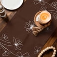 thumbnail image 3 of Brown Table Runner 72 Inches, Spring Flora Bed Runner Dresser Scarves Tabletop for Indoor Outdoor Parties/Ceremony/Banquet, 18" x 72", 3 of 8