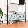 thumbnail image 3 of Yayeee Foldable Storage Basket for Shelves with Handles Set of 2 Waterproof Cloth Bins, Ice Play, 3 of 7