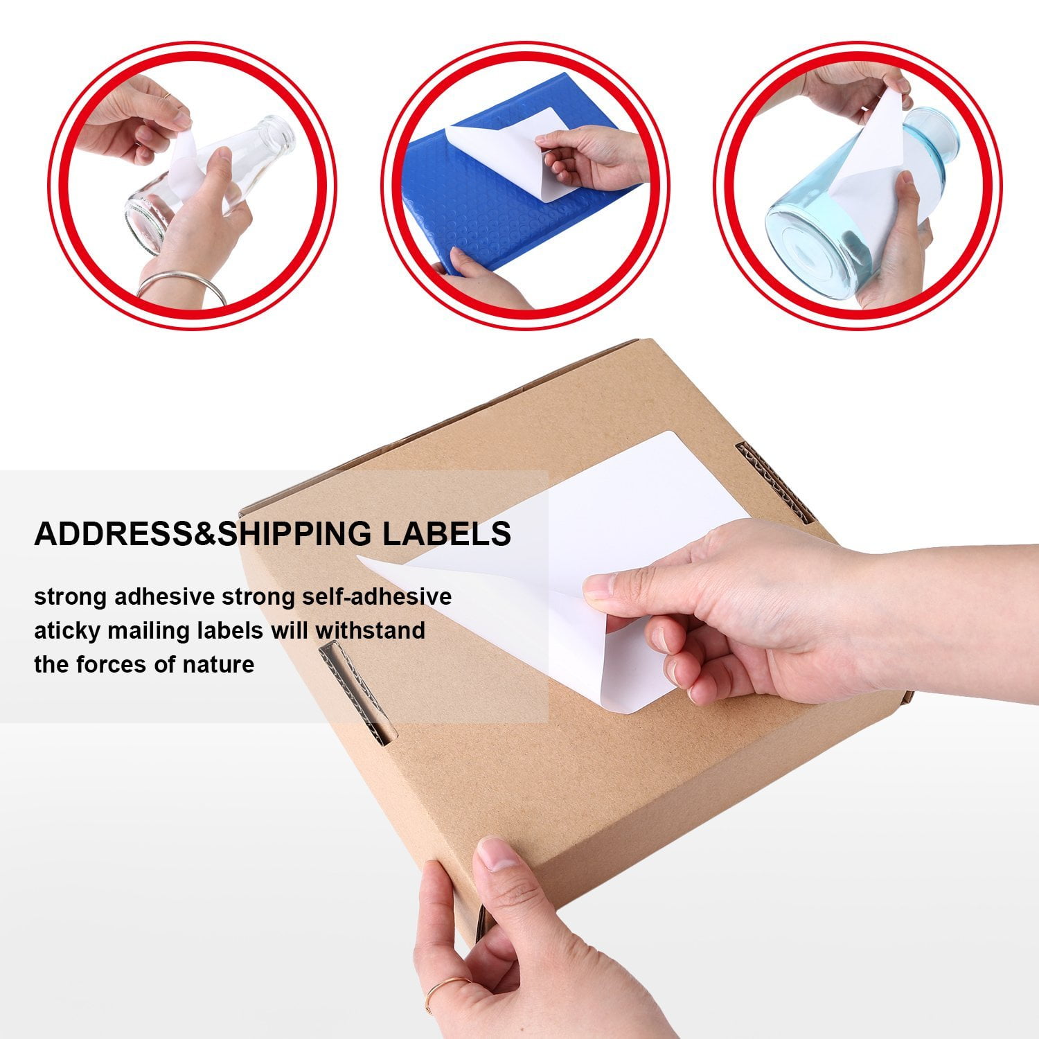 GREENCYCLE 8 Roll (220 Labels/Roll) Large White Shipping Address Postage Label Compatible for Dymo 1744907 4''(104mm) X 6''(158mm) LabelWriter 4XL Printer,BPA Free