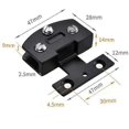 thumbnail image 3 of [4 Pcs]] Cabinet Glass Door Hinge Bathroom Clip Frameless Glass Door Cabinet Display Cabinet Cabinet Clip 90 Degree Hinge (black), 3 of 4