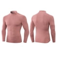thumbnail image 6 of Performance Compression Long Sleeve Shirt High Elasticity Workout Running Training Athletic Fitness Top Mens Blouse For Outdoor Watermelon Red XXL, 6 of 6