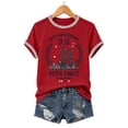 thumbnail image 2 of Never Forget 911 T Shirts for Women 9/11 25th Anniversary Shirt Patriotic Vintage Memorial Graphic T-Shirt Red L, 2 of 5