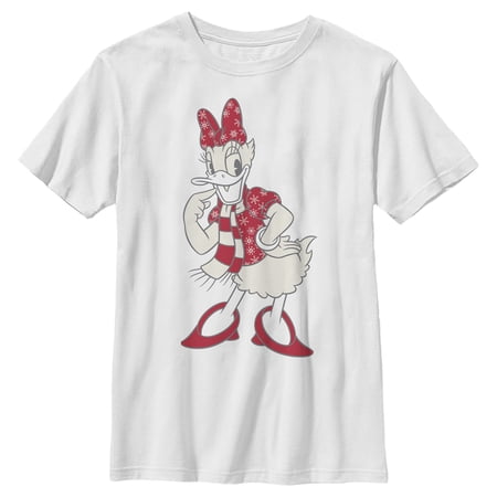Boy s Mickey & Friends Daisy Duck Festive Outfit Graphic Tee White X Large