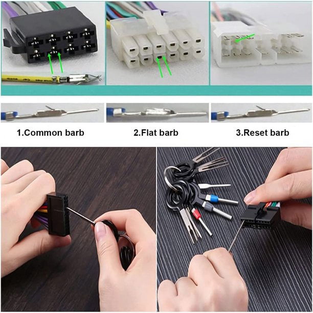 82PCS Terminal Removal Tool Kit, Pin Release Extractor Wire Connector, Depinning  Tool Set with Protective Bag, Auto Repair Key Removal Tools Universal for  Car and Household Devices 
