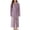 Purple, variant on Women's Ankle Fleece Bathrobe Belt Cold Weather Fall Long Nightwear Billowy Bath Robe Chunky Drop Shoulder Grey Medium-Large