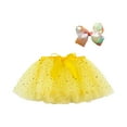 thumbnail image 2 of Lilgiuy Baby Girls Sparkle Tutu Skirt Sequins Stars Moon Sun Tulle Skirt Bow Hairpin Suit Birthday Princess Party Favor Dress, 2 of 4