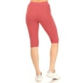 thumbnail image 3 of Women's Lightweight Solid Casual High Waist Running Yoga Daily Workout Capri Leggings, 3 of 5