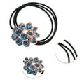 thumbnail image 3 of Unique Bargains 1 Pc Flower Rhinestone Hair Elastic Band for Home Blue, 3 of 5