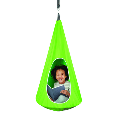 Tent Swing, Adjustable Height, Covered Single Nylon Strap Swing, for Children, by MinnARK